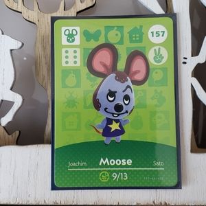 Genuine Animal Crossing amiibo card 157 Moose